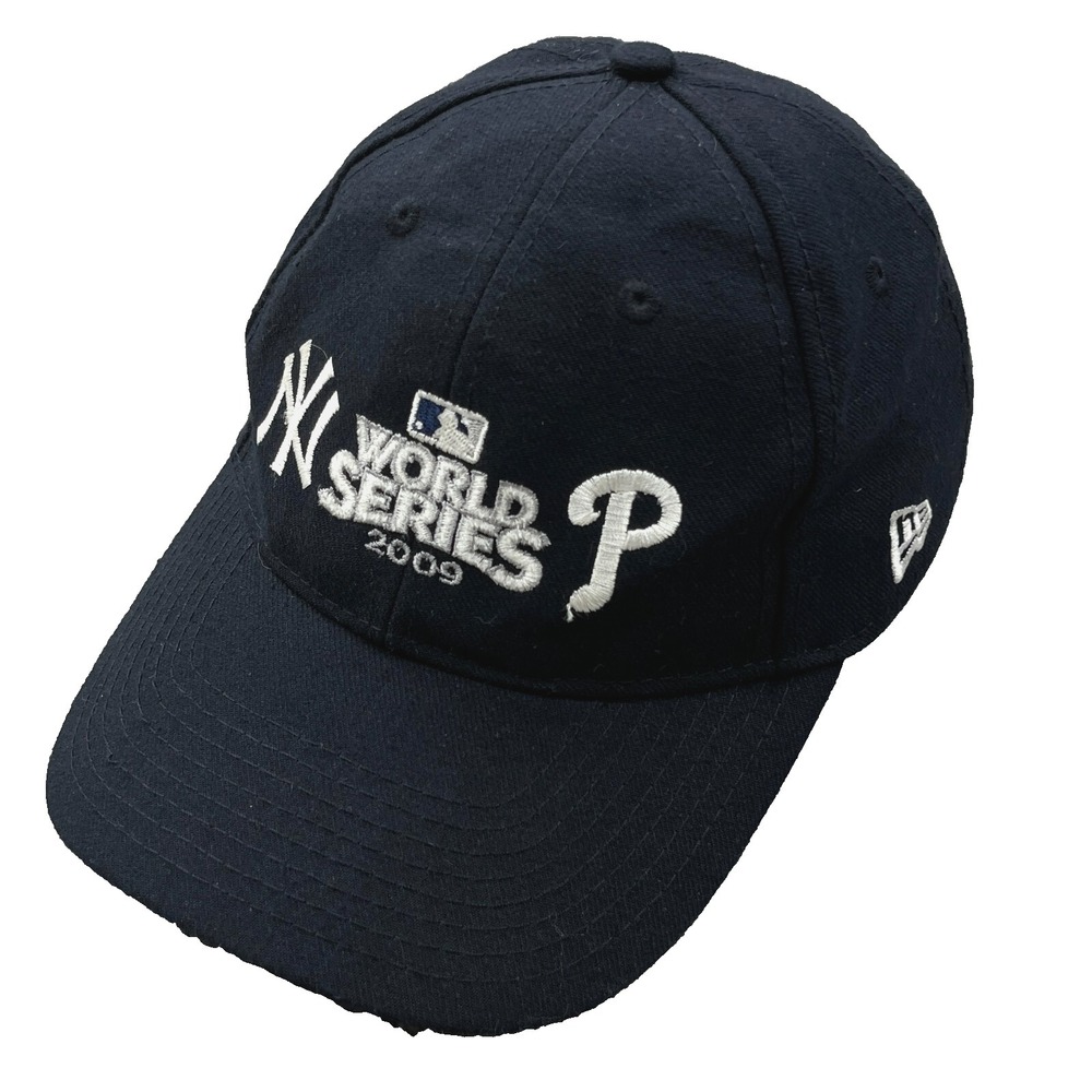 New York Yankees Hat Cap Strap Back Blue White Dad Base Ball 2009 World Series